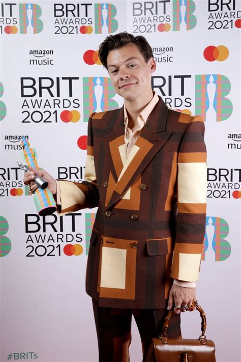 harry styles gucci brit awards|BRIT Awards 2021: Harry Styles Goes Bold in Gucci Suit and .